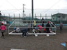 2015年3月3日　小田原市立千代小学校　門扉・遊具・サッカーゴール塗装写真２