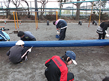 2015年3月3日　小田原市立千代小学校　門扉・遊具・サッカーゴール塗装写真４