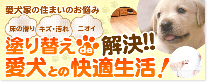 愛犬家住宅　ペットと快適に暮らせる塗り替えリフォームのご案内